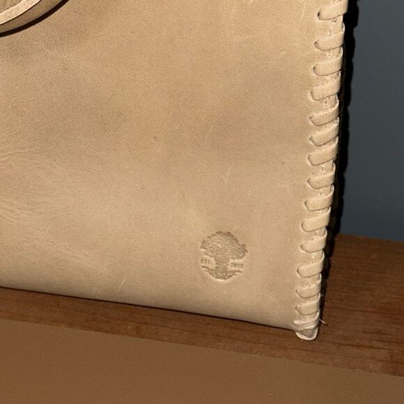 Oak River Company Tan Leather Women's Bag large shoulder tote purse bohemian - Picture 7 of 15